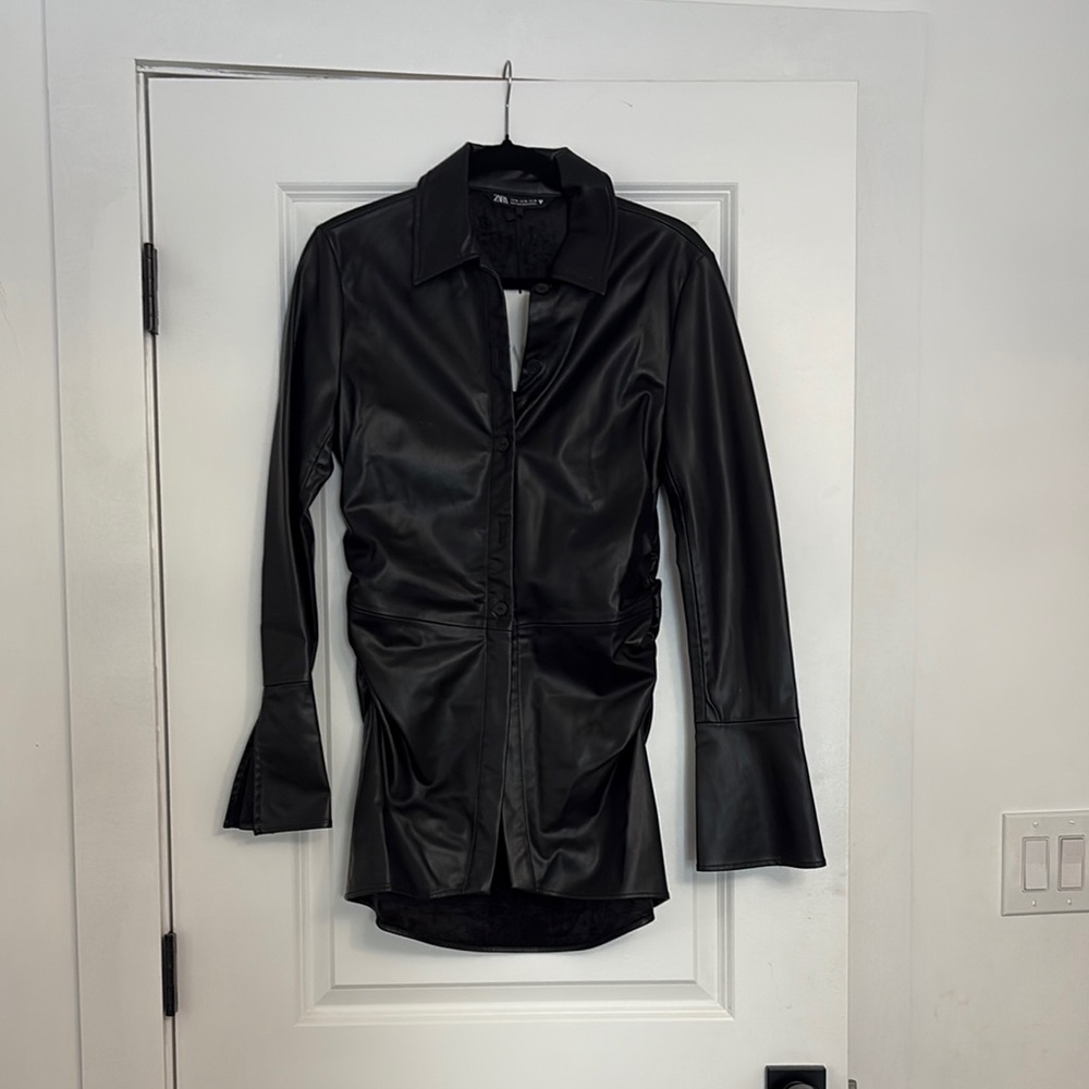 Black Faux Leather Jacket